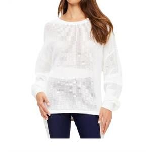 NEW THE UPSIDE fenway sebastian knit crew in creme